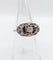 53 Bague marquise Art déco en or rose, diamants et saphirs 58 Facettes A07579
