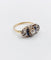53 Bague marquise Art déco en or rose, diamants et saphirs 58 Facettes A07579