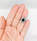 50 Bague pompadour Art déco en or blanc, saphir et diamants 58 Facettes A07580