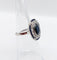 50 Bague pompadour Art déco en or blanc, saphir et diamants 58 Facettes A07580