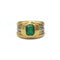 Bague 49 Bague bandeau en deux ors 18K avec émeraude 58 Facettes SA023