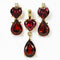 Boucles d'oreilles Parure boucles d’oreilles et pendentif en or jaune, grenats et diamants 58 Facettes S002