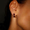 Boucles d'oreilles Parure boucles d’oreilles et pendentif en or jaune, grenats et diamants 58 Facettes S002