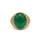 Bague 53 Bague en or jaune 18K, diamants et émeraude colombienne 58 Facettes SA017