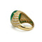 Bague 53 Bague en or jaune 18K, diamants et émeraude colombienne 58 Facettes SA017