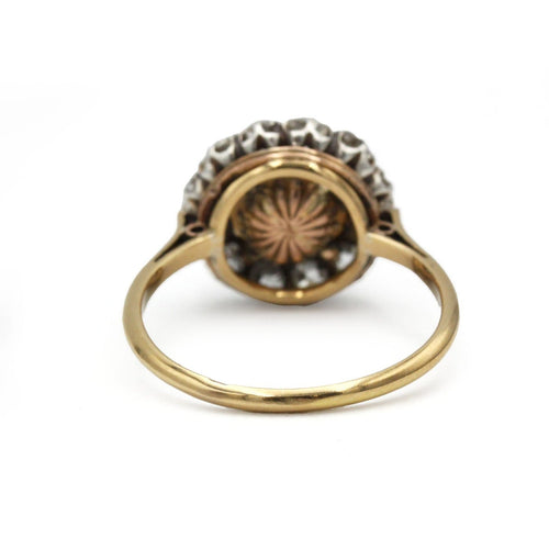 Bague 55 Bague ancienne - Bague en or jaune, diamants et perle fine 58 Facettes SA079