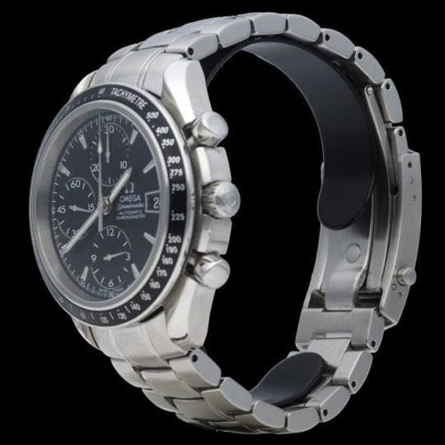 Omega Speedmaster Day-Date - Montre chronographe en acier 58 Facettes MT45383