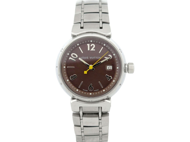 Louis Vuitton Tambour - Montre Q1211 28 mm en acier 58 Facettes 275944