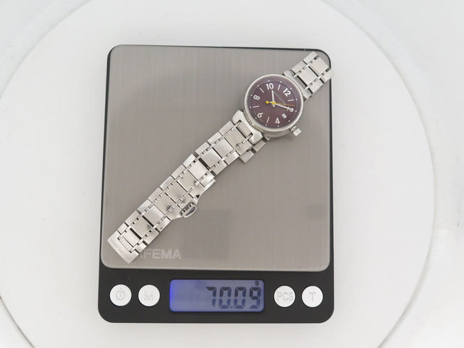Louis Vuitton Tambour - Montre Q1211 28 mm en acier 58 Facettes 275944
