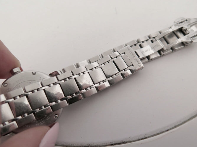 Louis Vuitton Tambour - Montre Q1211 28 mm en acier 58 Facettes 275944