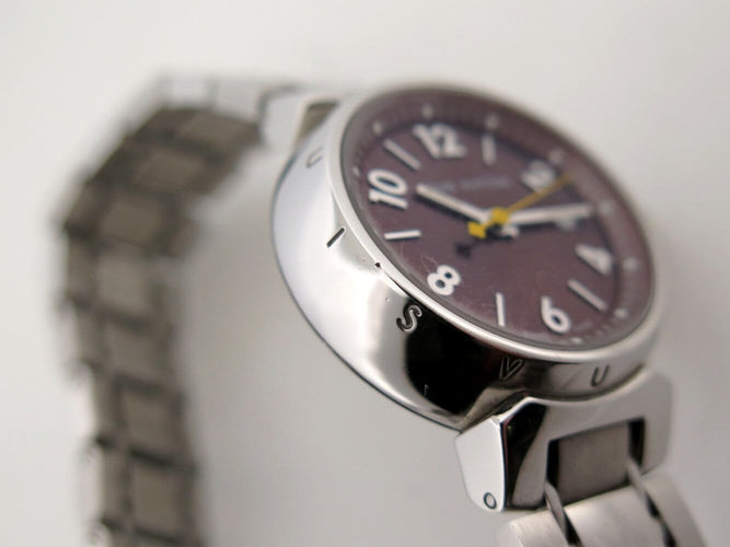 Louis Vuitton Tambour - Montre Q1211 28 mm en acier 58 Facettes 275944