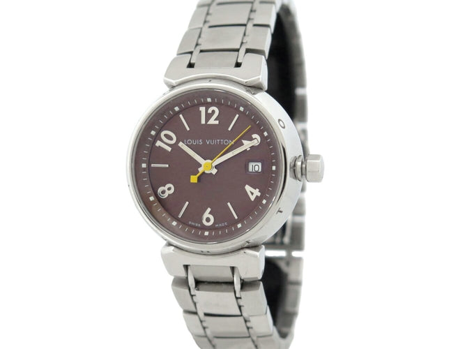 Louis Vuitton Tambour - Montre Q1211 28 mm en acier 58 Facettes 275944