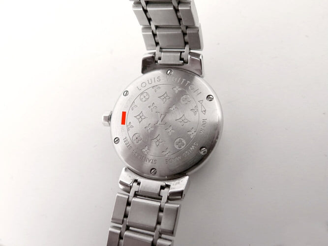 Louis Vuitton Tambour - Montre Q1211 28 mm en acier 58 Facettes 275944
