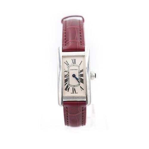 Cartier Tank Américaine - Montre 1713 en or blanc 58 Facettes 348C26_M