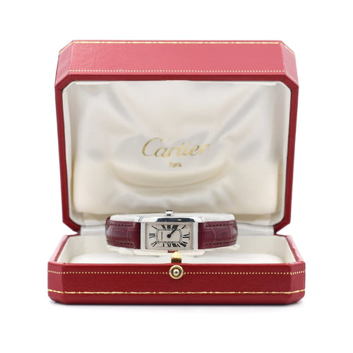 Cartier Tank Américaine - Montre 1713 en or blanc 58 Facettes 348C26_M