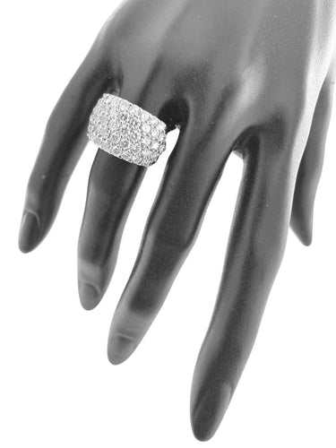 56 Bague cocktail certifiée HRD en or blanc 18 carats et diamants 58 Facettes A2089