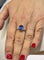 61 Solitaire - Bague en or blanc, tanzanite et diamants 58 Facettes Obt