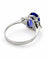 61 Solitaire - Bague en or blanc, tanzanite et diamants 58 Facettes Obt