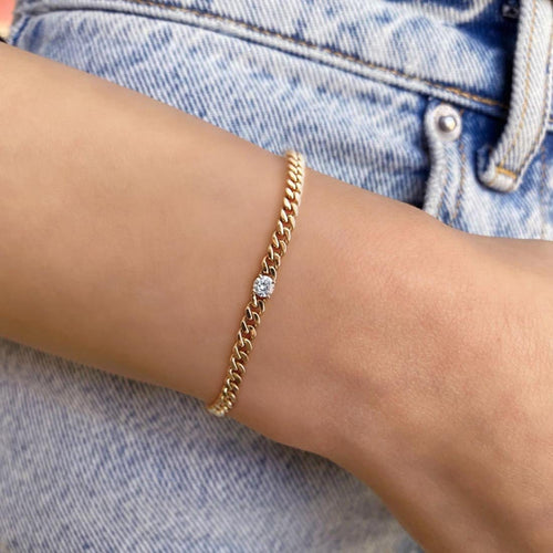 Bracelet Cuban City - Bracelet Cuban Link en or 18K et diamant 58 Facettes GBT1333YG