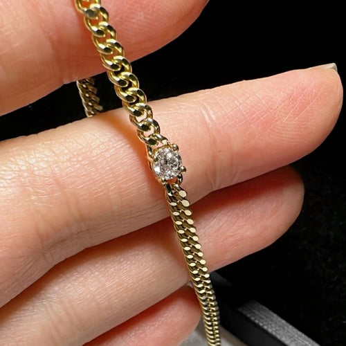 Cuban City - Bracelet Cuban Link en or 18K et diamant 58 Facettes GBT1333YG