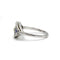 54 Art déco - Bague en or blanc 750, saphir et diamants taille rose 58 Facettes SA016