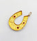 Pendentif fer à cheval en or 18k, perles et verres rouges 58 Facettes A07533
