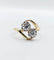 55 Bague toi et moi antique en or 18k, platine et diamants 58 Facettes A07523