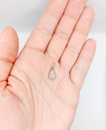Pendentif antique en or blanc, platine et diamants taille ancienne 58 Facettes A07518