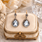 Boucles d'oreilles en or jaune, argent, aigue-marine et diamants 58 Facettes 50482