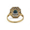 61 Art déco - Bague en or 18K, diamants et saphir 58 Facettes SA030