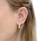 Boucles d'oreilles Boucles d'oreilles créoles en or jaune et diamants 58 Facettes 35813