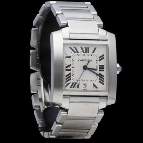 Montre Cartier Tank Française - Montre automatique en acier 58 Facettes MT45214