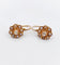 Dormeuses marguerite antiques en or rose 18k, diamants et perles 58 Facettes A07489