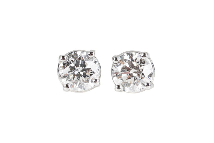 Boucles d'oreilles en or blanc et diamants 1,02 ct 58 Facettes 13402