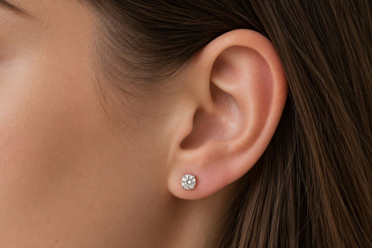 Boucles d'oreilles en or blanc et diamants 1,02 ct 58 Facettes 13402