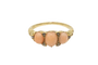 Bague édouardienne en or jaune, corail et diamants