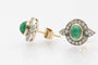 Boucles d'oreilles en or jaune avec émeraudes et diamants 58 Facettes 13448