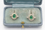 Boucles d'oreilles en or jaune avec émeraudes et diamants 58 Facettes 13448