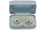 Boucles d'oreilles en or jaune avec émeraudes et diamants 58 Facettes 13448