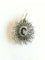 Pendentif marguerite en or blanc, saphir et diamants 58 Facettes 01375