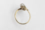 53 Bague ancienne en or jaune, platine, diamant et perles 58 Facettes 13413