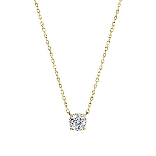 Embrace - Collier solitaire en or 18 carats et diamant 58 Facettes GPD1034YG