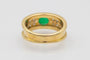 54 Bague chevalière française en or jaune, émeraude et diamants 58 Facettes KPL1