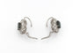 Boucles d'oreilles en or blanc, saphirs et diamants 58 Facettes 13489