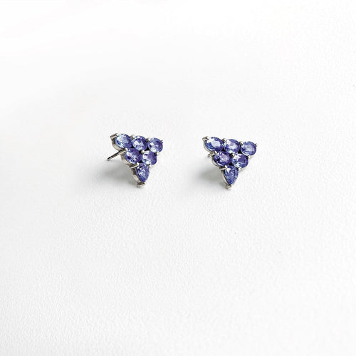 Eden - Boucles d'oreilles 4,2 ct en or blanc 18K et tanzanites 58 Facettes GER1025TZ
