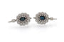 Boucles d'oreilles en or blanc avec saphirs et diamants 58 Facettes 13490