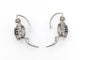 Boucles d'oreilles en or blanc avec saphirs et diamants 58 Facettes 13490