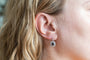 Boucles d'oreilles en or blanc avec saphirs et diamants 58 Facettes 13490