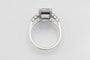 53 Bague en or blanc 18 carats, aigue-marine et diamants 58 Facettes 13477