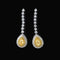 Boucles d'oreilles poire en or blanc 18K et diamants jaunes 58 Facettes GER1344WG